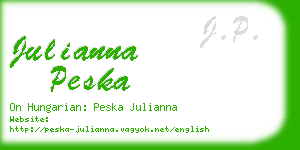 julianna peska business card